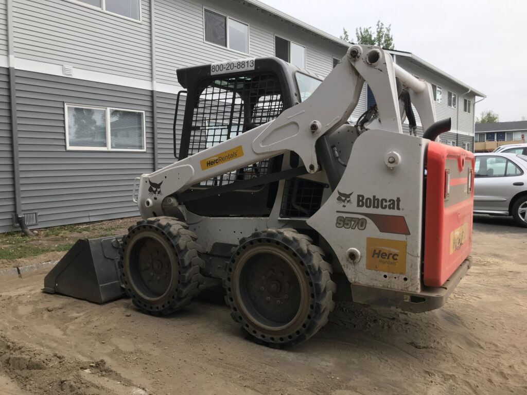 Bobcat S570 skid steer loader with bucket