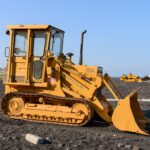 Caterpillar crawler loader with steel tracks