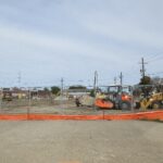 Wheel loader and excavator on a site preparation job