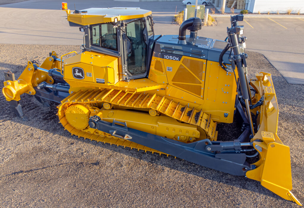 John Deere crawler dozer with rear ripper